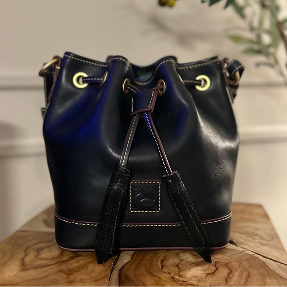 Dooney Bourke Florentine Navy Small Drawstring Bag